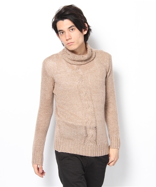 Lui's（ルイス）の「Luisｹｰﾌﾞﾙﾊｲﾈｯｸ（ニット/セーター・メンズ・ダークグレー/ブルー/グレー/ベージュ・SMALL/MEDIUM）」の3枚目の写真