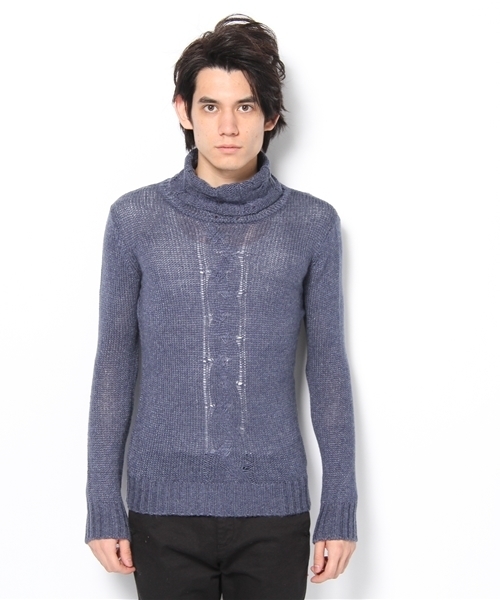 Lui's（ルイス）の「Luisｹｰﾌﾞﾙﾊｲﾈｯｸ（ニット/セーター・メンズ・ダークグレー/ブルー/グレー/ベージュ・SMALL/MEDIUM）」の10枚目の写真