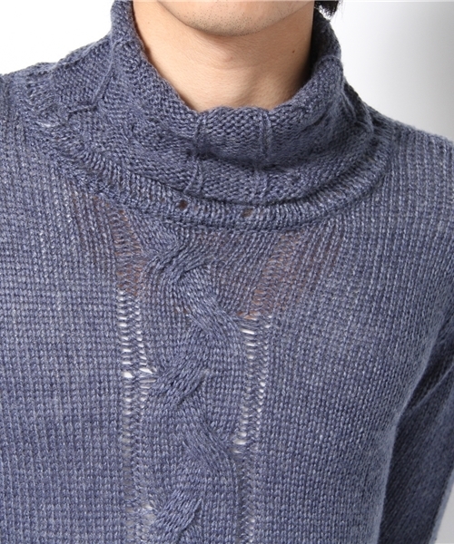 Lui's（ルイス）の「Luisｹｰﾌﾞﾙﾊｲﾈｯｸ（ニット/セーター・メンズ・ダークグレー/ブルー/グレー/ベージュ・SMALL/MEDIUM）」の7枚目の写真