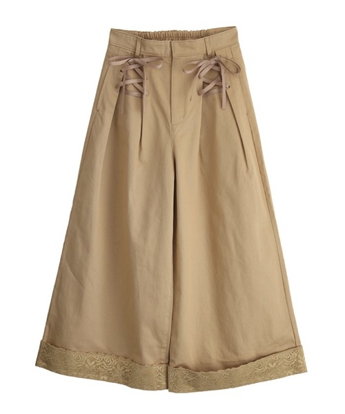 axes femme（アクシーズファム）の「チノワイドパンツ（その他パンツ・レディース・ベージュ/ネイビー/カーキ・MEDIUM）」の2枚目の写真