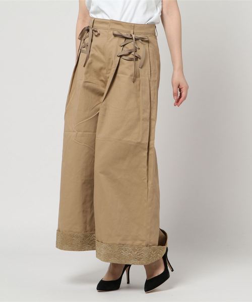 axes femme（アクシーズファム）の「チノワイドパンツ（その他パンツ・レディース・ベージュ/ネイビー/カーキ・MEDIUM）」の8枚目の写真