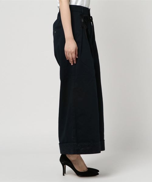 axes femme（アクシーズファム）の「チノワイドパンツ（その他パンツ・レディース・ベージュ/ネイビー/カーキ・MEDIUM）」の4枚目の写真