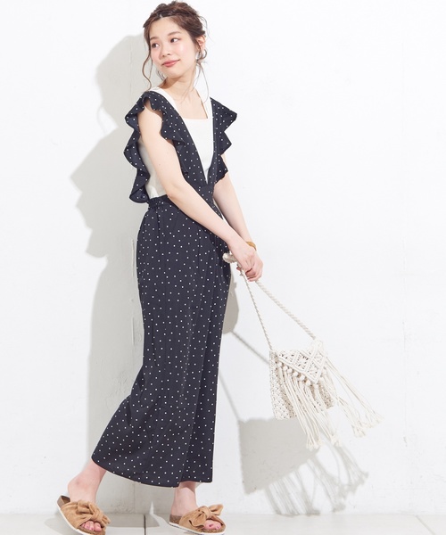 natural couture(ナチュラルクチュール)の「ワッフル太ストラップキャミ(Tシャツ/カットソー・レディース・ピンクベージュ/ブラック/レッド/アイボリー/トップグレー・FREE)」の17枚目の写真