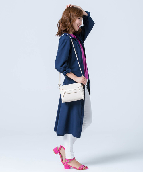 Edit Sheen（エディットシーン）の「ベルトデザインポシェット（ショルダーバッグ・レディース・ブラック/ベージュ/グレー/オフホワイト・FREE）」の18枚目の写真