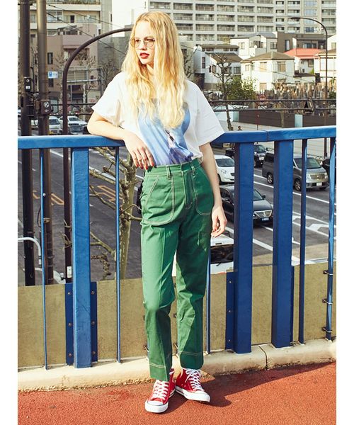 jouetie（ジュエティ）の「カラーステッチパンツ（その他パンツ・レディース・ブラック/グリーン/アイボリー/ピンク/レッド/ブラウン/パープル・MEDIUM）」の17枚目の写真