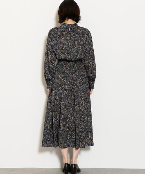 新品⭐︎グリーンレーベルリラクシング　ジョーゼット ハイネックギャザーワンピース 新品⭐︎グリーンレーベルリラクシング ジョーゼット ハイネック