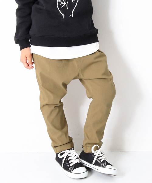 devirock（デビロック）の「ウルトラストレッチサルエルタックパンツ サルエルパンツ（その他パンツ・キッズ・ブラック/ベージュ/オフホワイト/カーキ/モカ/スモークピンク/テラコッタ/グリーン系その他/パープル系その他・100cm/120cm/130cm/140cm/150cm/160cm/110cm）」の6枚目の写真