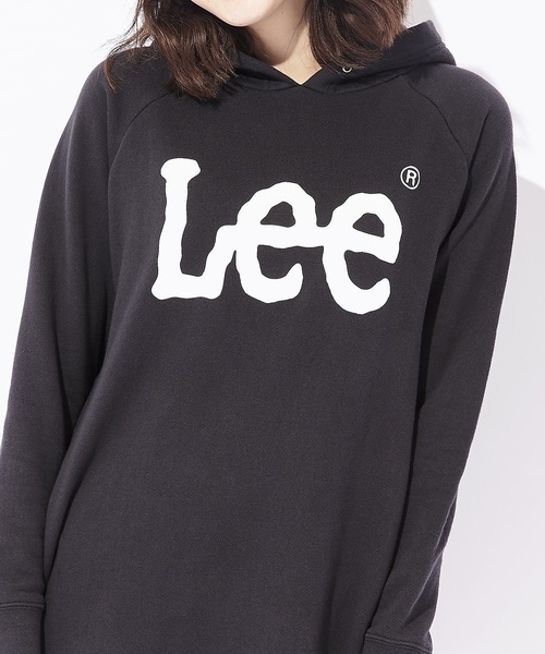 Lee（リー）の「【Lee】ロゴスウェットパーカーワンピース（スウェット・レディース・ブラック/グレー/ピンク/ネイビー/オフホワイト・MEDIUM/LARGE/M/L）」の6枚目の写真