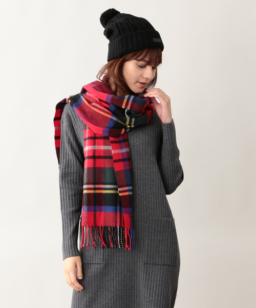 MACKINTOSH PHILOSOPHY（ﾏｯｷﾝﾄｯｼｭ ﾌｨﾛｿﾌｨｰ）の「ケーブルリバーシブルニット帽（ニットキャップ/ビーニー・レディース・ブラック/グレー/オフホワイト・FREE）」の7枚目の写真