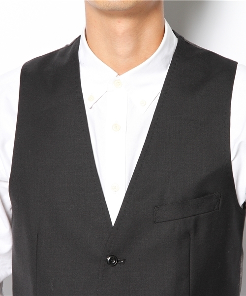 AMERICAN RAG CIE（アメリカンラグシー）の「AMERICAN RAG CIE シルク混ジレ 116-ATS-M131-VT501（ベスト・メンズ・ブラック/ブルー/グレー・2/1/3）」の8枚目の写真