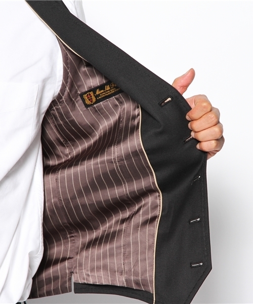 AMERICAN RAG CIE（アメリカンラグシー）の「AMERICAN RAG CIE シルク混ジレ 116-ATS-M131-VT501（ベスト・メンズ・ブラック/ブルー/グレー・2/1/3）」の11枚目の写真