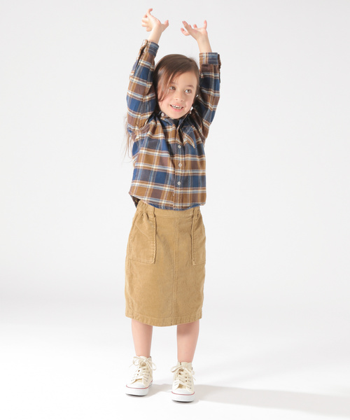 BAYFLOW（ベイフロー）の「[KIDS]キモウチェックシャツ（シャツ/ブラウス・キッズ・ベージュ/レッド/ブルー・SMALL/MEDIUM/LARGE/X-LARGE/XX-LARGE）」の6枚目の写真