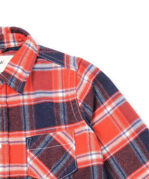 BAYFLOW（ベイフロー）の「[KIDS]キモウチェックシャツ（シャツ/ブラウス・キッズ・ベージュ/レッド/ブルー・SMALL/MEDIUM/LARGE/X-LARGE/XX-LARGE）」の13枚目の写真