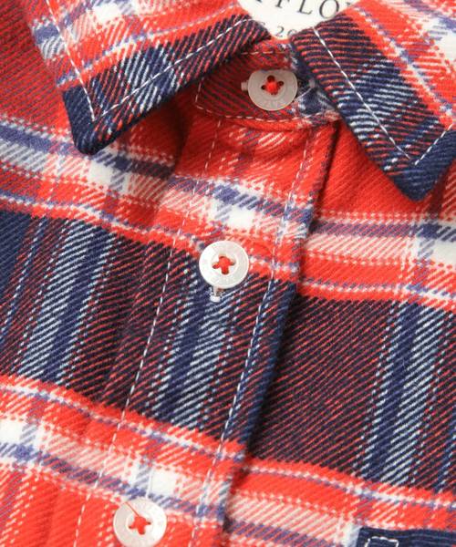 BAYFLOW（ベイフロー）の「[KIDS]キモウチェックシャツ（シャツ/ブラウス・キッズ・ベージュ/レッド/ブルー・SMALL/MEDIUM/LARGE/X-LARGE/XX-LARGE）」の14枚目の写真