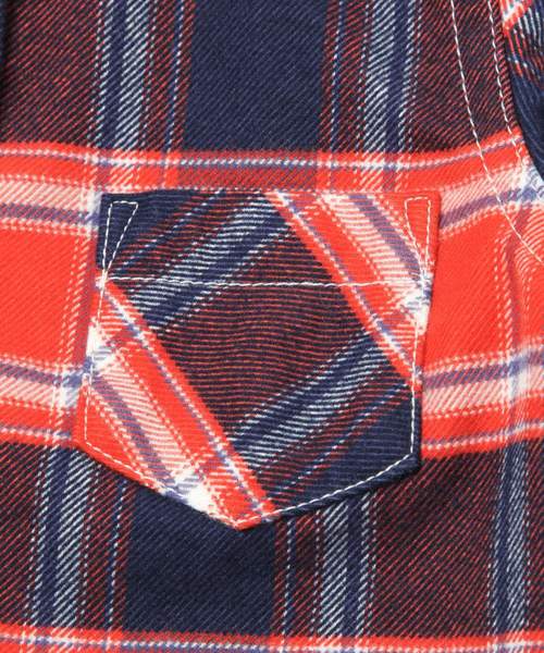 BAYFLOW（ベイフロー）の「[KIDS]キモウチェックシャツ（シャツ/ブラウス・キッズ・ベージュ/レッド/ブルー・SMALL/MEDIUM/LARGE/X-LARGE/XX-LARGE）」の15枚目の写真