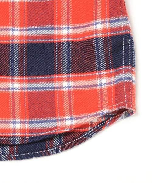 BAYFLOW（ベイフロー）の「[KIDS]キモウチェックシャツ（シャツ/ブラウス・キッズ・ベージュ/レッド/ブルー・SMALL/MEDIUM/LARGE/X-LARGE/XX-LARGE）」の18枚目の写真