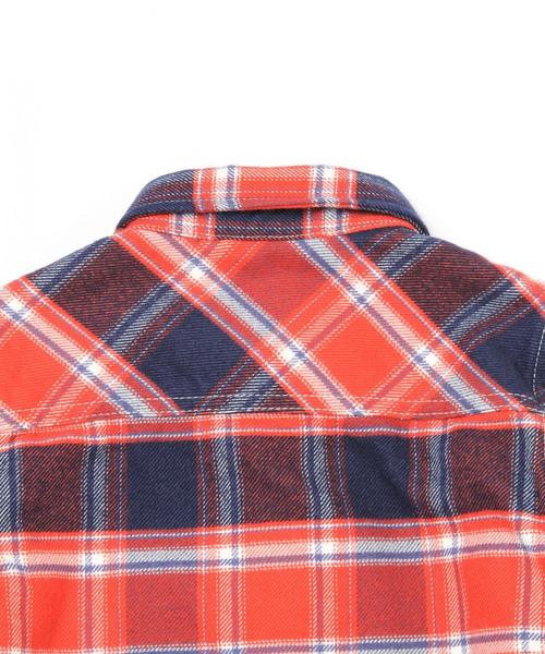 BAYFLOW（ベイフロー）の「[KIDS]キモウチェックシャツ（シャツ/ブラウス・キッズ・ベージュ/レッド/ブルー・SMALL/MEDIUM/LARGE/X-LARGE/XX-LARGE）」の21枚目の写真
