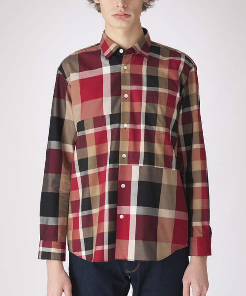BLACK LABEL CRESTBRIDGE(ブラックレーベル・クレストブリッジ)の「コンビネーションクレストブリッジチェックシャツ(シャツ/ブラウス・メンズ・ライトグレー/ネイビー/レッド系その他/ブルー系その他5・L/M/S)」の4枚目の写真