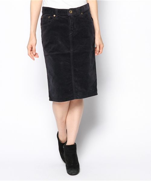 BEAUTY&YOUTH UNITED ARROWS（ビューティーアンドユースユナイテッドアローズ）の「BYBC コーデュロイ ペンシルミドルスカート 2 §　◆（スカート・レディース・ネイビー/オフホワイト・SMALL/MEDIUM）」の8枚目の写真