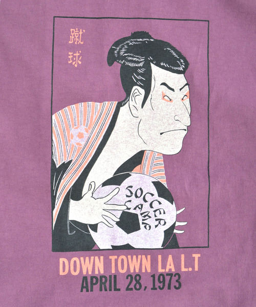 CAL O LINE（キャルオーライン）の「CAL O LINE/キャルオーライン UKIYO-E L/S TEE（Tシャツ/カットソー・メンズ・ホワイト/パープル・L/M）」の8枚目の写真