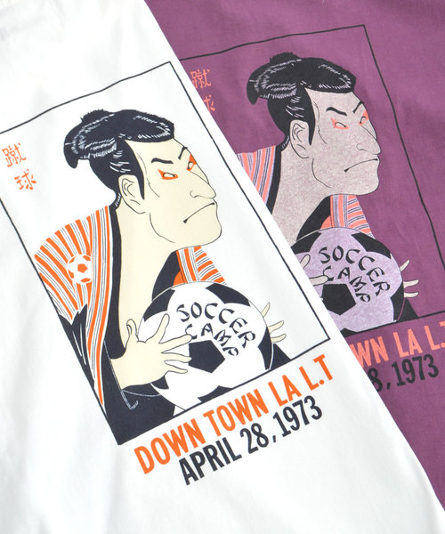 CAL O LINE（キャルオーライン）の「CAL O LINE/キャルオーライン UKIYO-E L/S TEE（Tシャツ/カットソー・メンズ・ホワイト/パープル・L/M）」の10枚目の写真