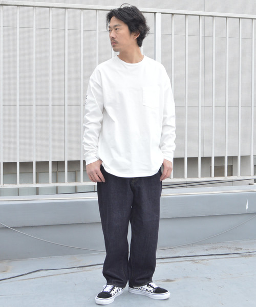 CAL O LINE（キャルオーライン）の「CAL O LINE/キャルオーライン UKIYO-E L/S TEE（Tシャツ/カットソー・メンズ・ホワイト/パープル・L/M）」の15枚目の写真