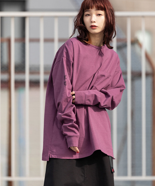 CAL O LINE（キャルオーライン）の「CAL O LINE/キャルオーライン UKIYO-E L/S TEE（Tシャツ/カットソー・メンズ・ホワイト/パープル・L/M）」の16枚目の写真