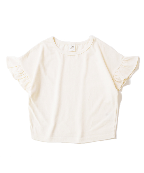 devirock（デビロック）の「フリルスリーブTシャツ（Tシャツ/カットソー・キッズ・ブラック/ネイビー/グレー系その他/オフホワイト/カーキ/グリーン系その他/イエロー/ラベンダー/ピンク系その他/レッド系その他・160cm/150cm/120cm/130cm/100cm/140cm/110cm）」の21枚目の写真