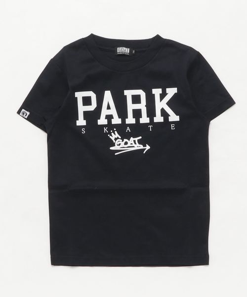 G.O.A.T（ゴート）の「天竺シルケット加工 PARK Tシャツ(110～130cm)（Tシャツ/カットソー・キッズ・ブルー/ネイビー/オフホワイト・120/110/130）」の2枚目の写真