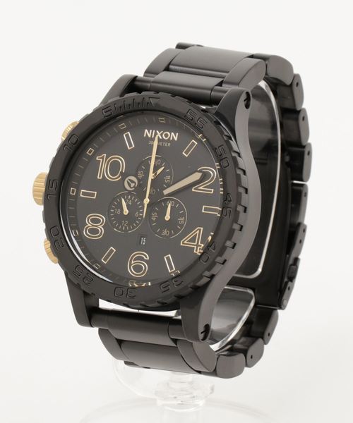 NIXON(ニクソン)の「THE 51-30 CHRONO(アナログ腕時計・メンズ・ブラック/ブラック×ゴールド/ガンメタ/シルバー×ゴールド・FREE)」の3枚目の写真