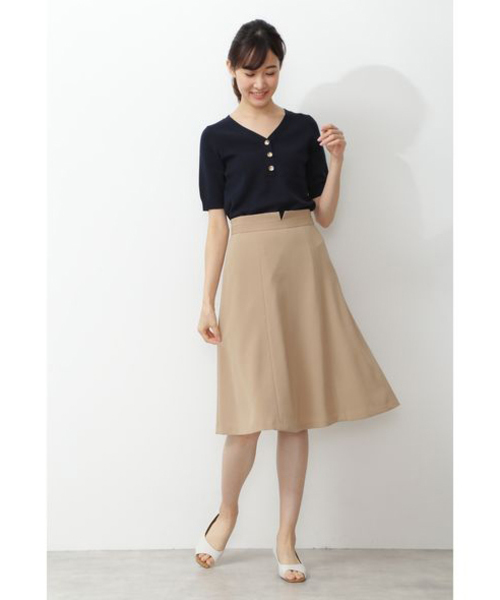 NATURAL BEAUTY BASIC（ナチュラルビューティーベーシック）の「[洗える]サマーコットンベーシックニット（ニット/セーター・レディース・ベージュ/ネイビー/オフホワイト/マジェンタ/ホワイト系その他/ダークブルー・MEDIUM）」の10枚目の写真