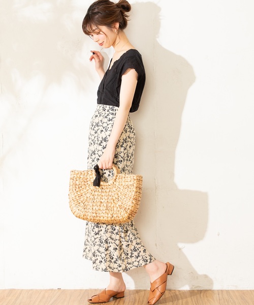 natural couture（ナチュラルクチュール）の「綿レースガーリーブラウス（Tシャツ/カットソー・レディース・ブラック/ベージュ/オフホワイト/オレンジ・FREE）」の8枚目の写真