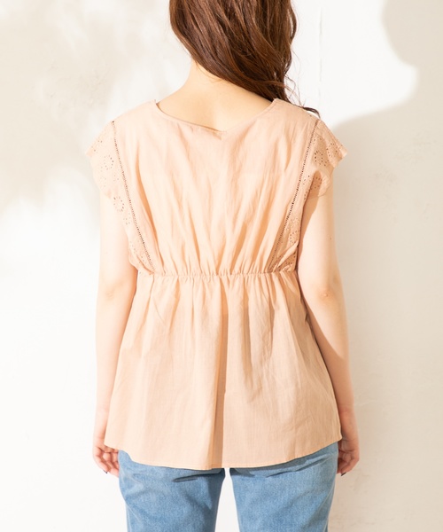 natural couture（ナチュラルクチュール）の「綿レースガーリーブラウス（Tシャツ/カットソー・レディース・ブラック/ベージュ/オフホワイト/オレンジ・FREE）」の19枚目の写真