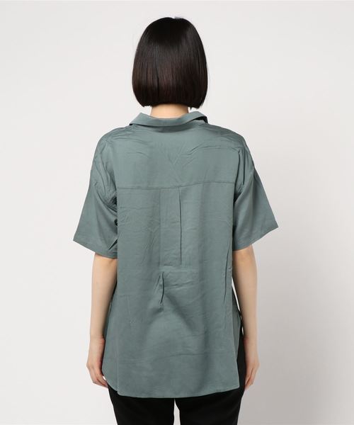 PAGEBOY（ページボーイ）の「【WEB限定】レーヨンカイキンシャツ（シャツ/ブラウス・レディース・パープル/ブルー/アイボリー/ベージュ/グリーン・FREE）」の14枚目の写真