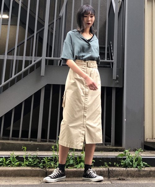 PAGEBOY（ページボーイ）の「【WEB限定】レーヨンカイキンシャツ（シャツ/ブラウス・レディース・パープル/ブルー/アイボリー/ベージュ/グリーン・FREE）」の6枚目の写真