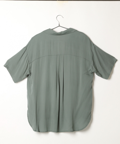 PAGEBOY（ページボーイ）の「【WEB限定】レーヨンカイキンシャツ（シャツ/ブラウス・レディース・パープル/ブルー/アイボリー/ベージュ/グリーン・FREE）」の7枚目の写真