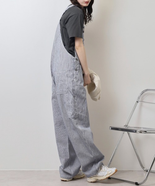 Jungle Storm（ジャングルストーム）の「Denim overall overalls / デニムオーバーオール unisex（サロペット/オーバーオール・メンズ・ブラック/オフホワイト/サックスブルー/ストライプ/ワンウォッシュ/オリーブ/キャメル/ブルー系その他・S/M/L/LL）」の20枚目の写真