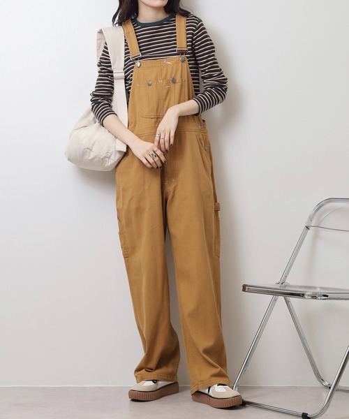 Jungle Storm（ジャングルストーム）の「Denim overall overalls / デニムオーバーオール unisex（サロペット/オーバーオール・メンズ・ブラック/オフホワイト/サックスブルー/ストライプ/ワンウォッシュ/オリーブ/キャメル/ブルー系その他・S/M/L/LL）」の9枚目の写真