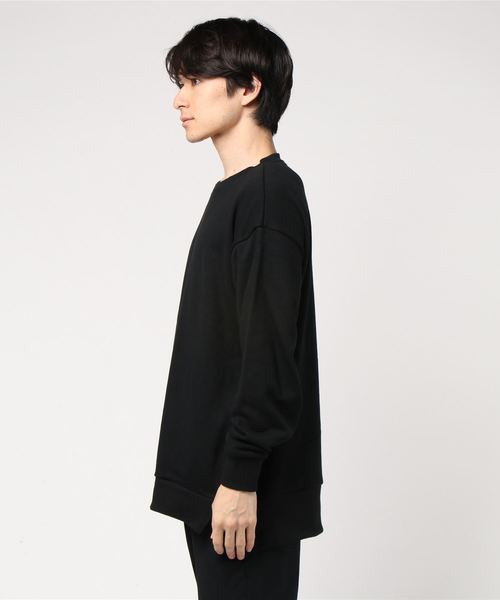 SUGGESTION（サジェッション）の「【SUGGESTION】ビッグシルエット サイドZIPクルースウェット（スウェット・メンズ・ブラック/ダークグリーン/ベージュ/ブラウン/レッド/オフホワイト/ピンク/杢グレー・M/L）」の9枚目の写真