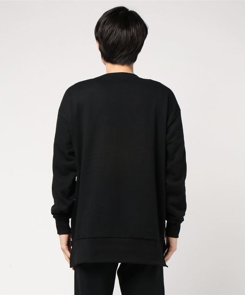 SUGGESTION（サジェッション）の「【SUGGESTION】ビッグシルエット サイドZIPクルースウェット（スウェット・メンズ・ブラック/ダークグリーン/ベージュ/ブラウン/レッド/オフホワイト/ピンク/杢グレー・M/L）」の10枚目の写真