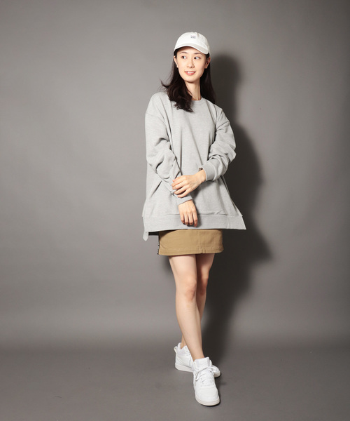 SUGGESTION（サジェッション）の「【SUGGESTION】ビッグシルエット サイドZIPクルースウェット（スウェット・メンズ・ブラック/ダークグリーン/ベージュ/ブラウン/レッド/オフホワイト/ピンク/杢グレー・M/L）」の19枚目の写真