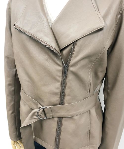 PICCIN（ピッチン）の「ベルト付きライダースジャケット（ライダースジャケット・レディース・ブラック/ブラウン・MEDIUM/LARGE）」の7枚目の写真