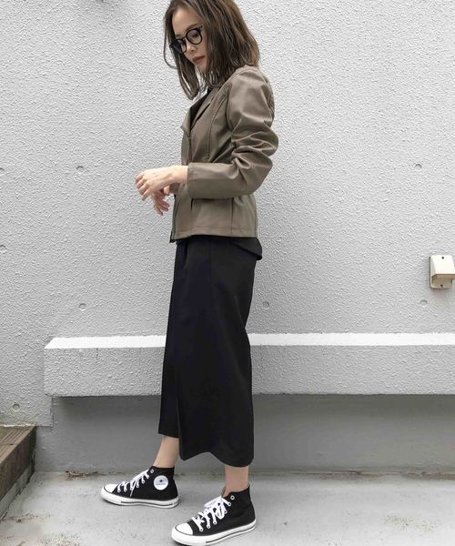 PICCIN（ピッチン）の「ベルト付きライダースジャケット（ライダースジャケット・レディース・ブラック/ブラウン・MEDIUM/LARGE）」の14枚目の写真