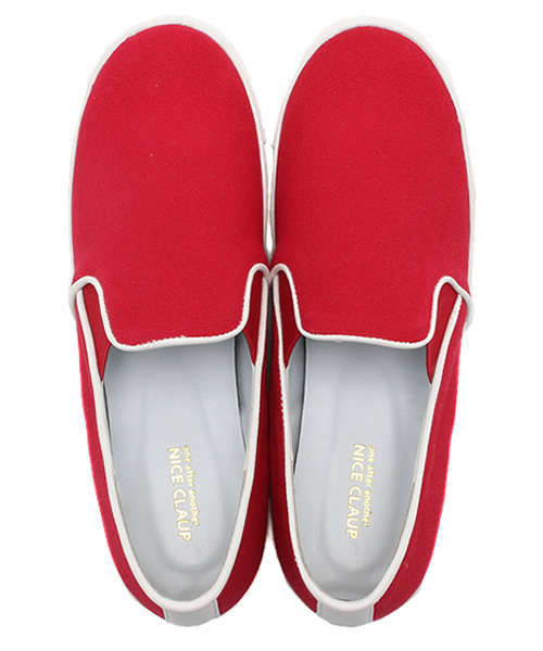 one after another NICE CLAUP（ワンアフターアナザーナイスクラップ）の「【ナイスクラップ】スリッポン（その他シューズ・レディース・ワンウォッシュ/オフホワイト/レッド・SMALL/LARGE/MEDIUM）」の4枚目の写真