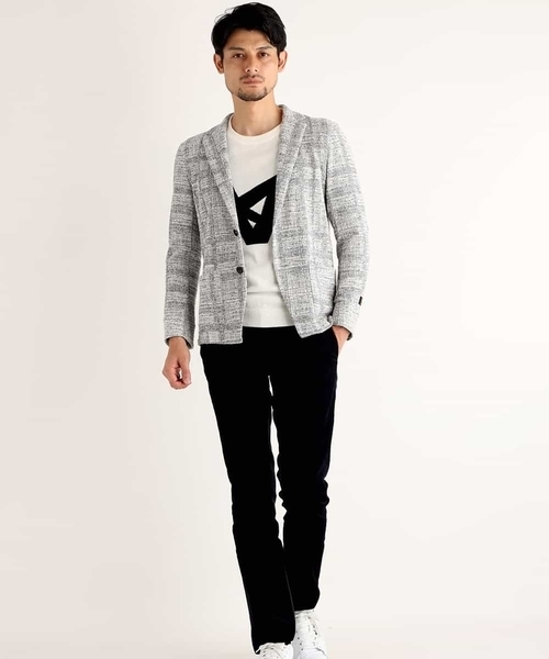 MICHEL KLEIN HOMME (ミッシェルクランオム)の「ジャケット(ツィーディーチェック)(テーラードジャケット・メンズ・ネイビー/グレー/カーキ・46/48/51)」の15枚目の写真