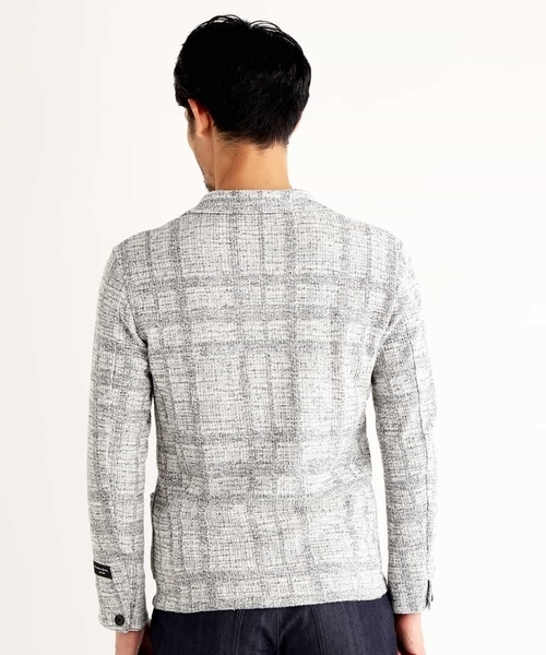 MICHEL KLEIN HOMME (ミッシェルクランオム)の「ジャケット(ツィーディーチェック)(テーラードジャケット・メンズ・ネイビー/グレー/カーキ・46/48/51)」の17枚目の写真