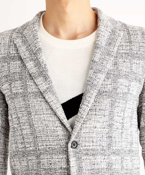 MICHEL KLEIN HOMME (ミッシェルクランオム)の「ジャケット(ツィーディーチェック)(テーラードジャケット・メンズ・ネイビー/グレー/カーキ・46/48/51)」の19枚目の写真