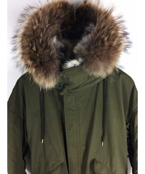 美品 DEUXIEME CLASSE M65 モッズコート ラビットファー 古着 ブランド古着】M65モッズコート フード裏地ラビットファー 襟部分