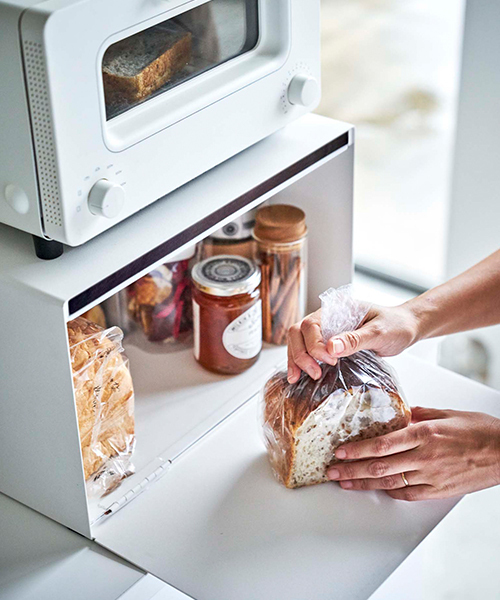 TIMELESS COMFORT（タイムレスコンフォート）の「tower（タワー）ブレッドケース（キッチン収納・レディース・ホワイト/ブラック・ONE SIZE）」の2枚目の写真