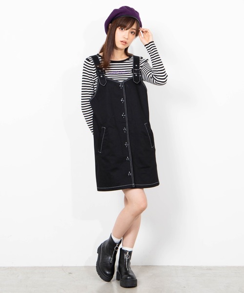 WEGO（ウィゴー）の「WEGO/フロントボタンミニジャンスカ（ジャンパー
